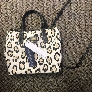 Dooney & Bourke Mini Waverly Leopard print purse.